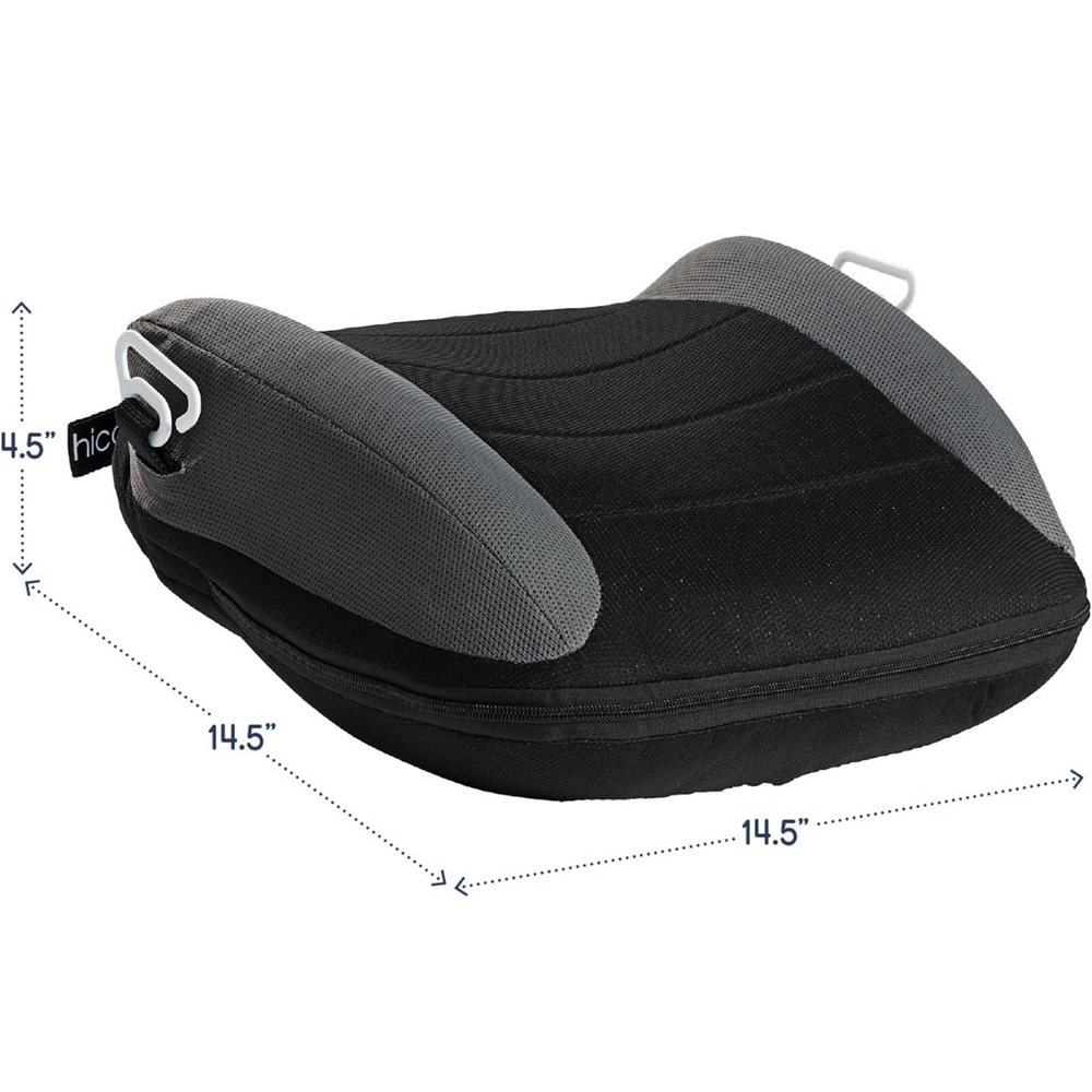 Hiccapop Booster Car Seat, Black/Gray